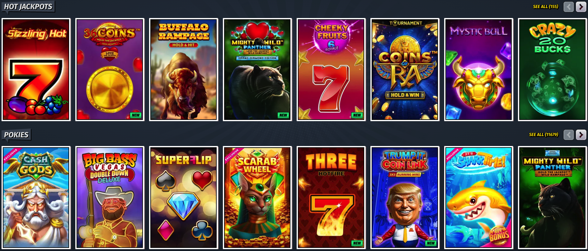 Allyspin jackpots
